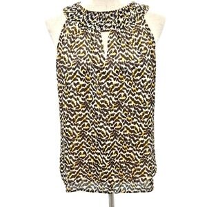 Daniel Rainn Chic Sleeveless Leopard Print Top‎ Size 8